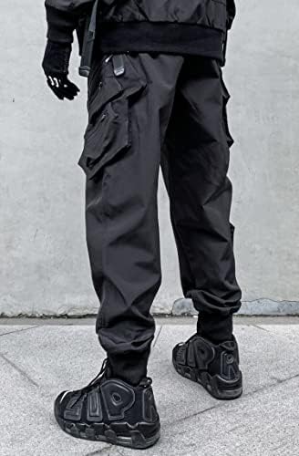 MOKEWEN erkek Streetwear Hiphop Punk Jogger Motosiklet Yenilik Kargo Ayak Bileği Pantolon