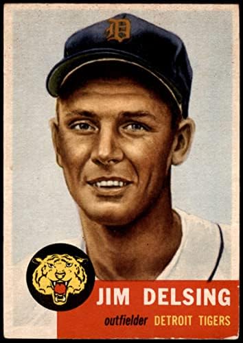 1953 Topps 239 Jim Delsing Detroit Kaplanları (Beyzbol Kartı) ESKİ / MT Kaplanları