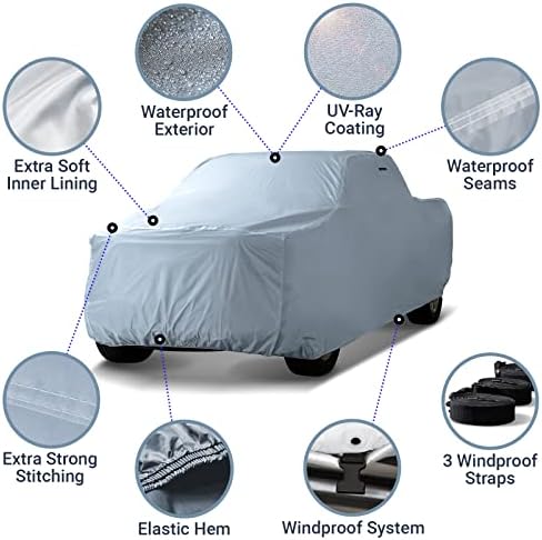 2002-2006 Chevy Avalanche için iCarCover Premium Kamyon Kapağı Su Geçirmez Tüm Hava Yağmur Kar UV Güneş Dolu Koruyucu,