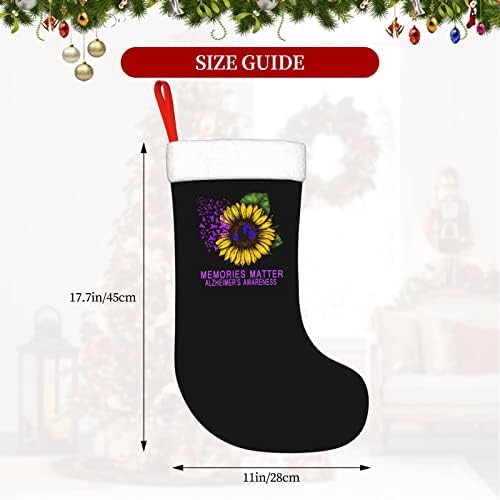 Yoıgng Alzheimers Karşı Mücadele Ayçiçeği Noel Çorap Noel Çorap Klasik Tatil Dekorasyon Şömine Asılı Çorap