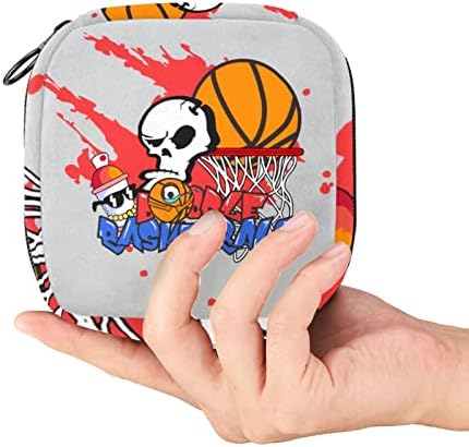 Basketbol Kafatası Doodle temizlik peçeteleri saklama çantası Taşınabilir Dönem Kiti Çantası Ped Torbalar Dönem Adet