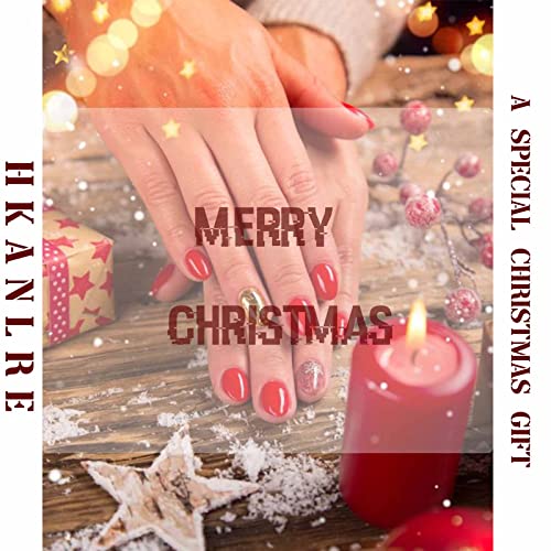 Hkanlre Noel Tırnaklar üzerinde Basın Sevimli takma tırnak Kar Tanesi Tam Kapak Kırmızı Yanlış Nails Kadınlar ve Kızlar