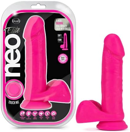 Allık Neo Elite 8 inç Yapay Penis | Ultrasilk™ Silikon | Sensa Feel® Çift Yoğunluklu Teknoloji | Vantuz ve Kablo Demeti