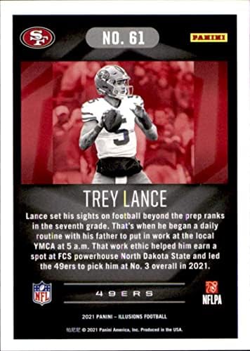 2021 Panini Yanılsamalar 61 Trey Lance San Francisco 49ers RC Çaylak NFL Futbol Ticaret Kartı
