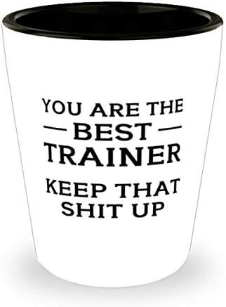 Kişisel Antrenör Hediyeleri - Sen en iyi antrenörsün.Shot Glass-Atletik Antrenör Fitness Eğitmeni Erkekler Kadınlar