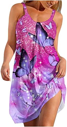 Kadınlar için elbiseler 2023-Casual Yaz Büyük Boy Spagetti Kayışı Kolsuz Mini Elbise Çiçek Boho Kokteyl Elbise Sundress