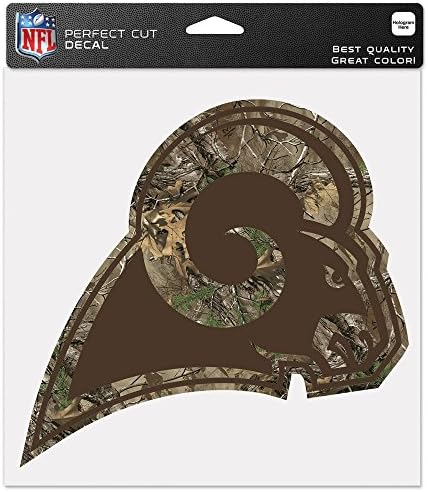 WinCraft NFL Los Angeles Rams 8x8 Mükemmel Kesim Renk Çıkartması Camo, Bir Boyut, Takım Rengi