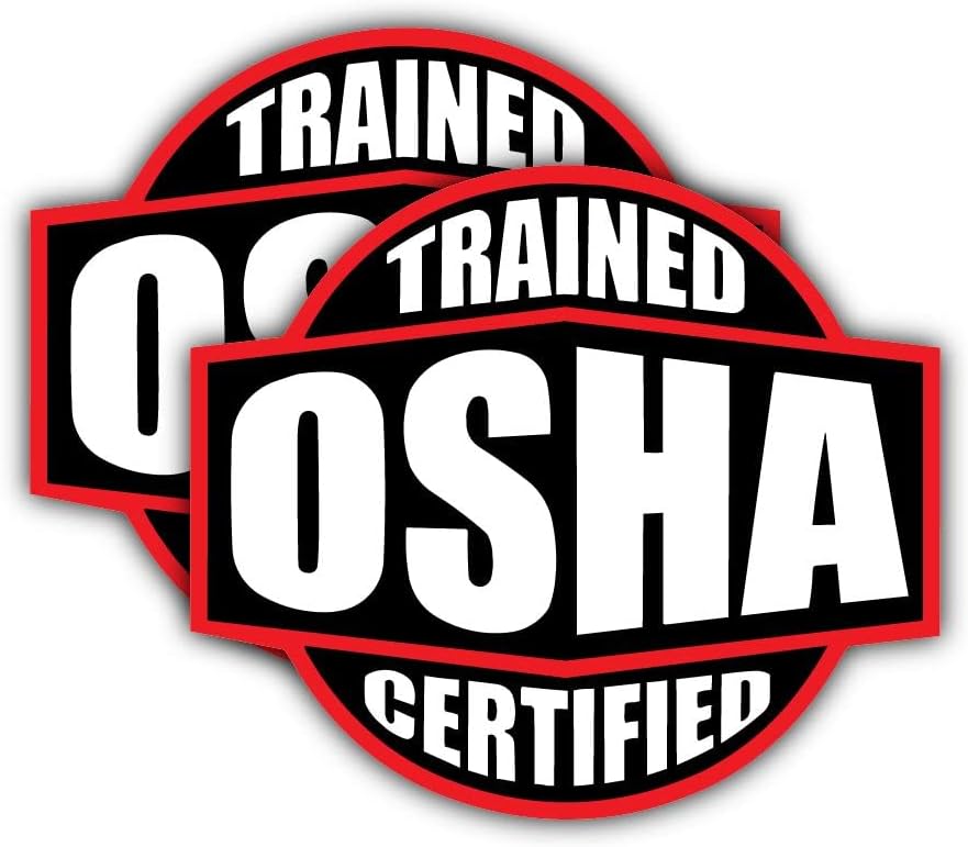 OSHA Eğitimli Sertifikalı Sert Şapka Etiket / Kask çıkartma Etiketi öğle yemeği alet kutusu Çıkartmalar