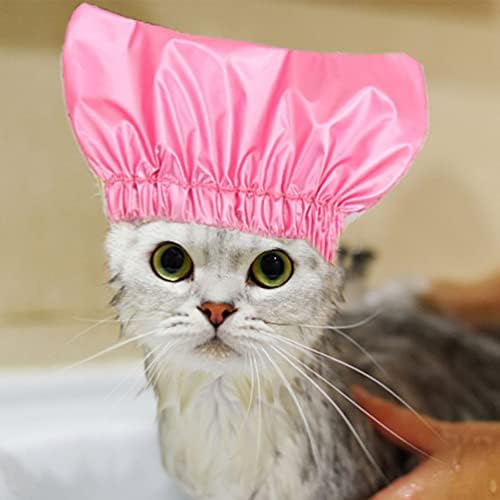 Mipcase evcil hayvan duşu Kap Su Geçirmez Şapka: Duş Köpek Kulak Kapakları Sarkan Pet Banyo kulak koruyucu Duş Kediler