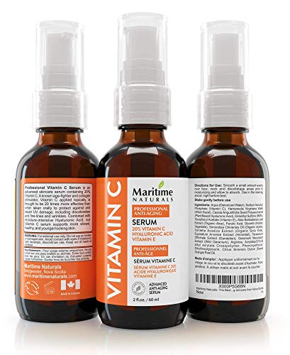 Hyaluronik Asit ve E Vitamini Nemlendiricili Kanada'nın Premium 60ml C Vitamini Serumu-Kırışıklıkların, yaşlılık lekelerinin