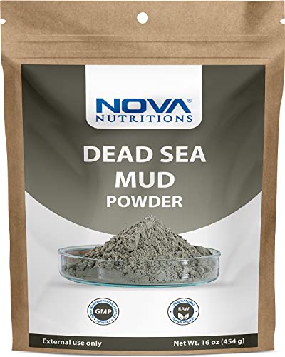 Nova Nutritions Ölü Deniz Çamur Tozu 16 OZ (454 Gram) - Yüz Vücut, Maske ve Cilt için-Doğal Yenileyici