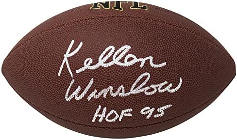 Kellen Winslow İmzalı Wilson Süper Kavrama Tam Boy NFL Futbol w/HOF ' 95 - İmzalı Futbol Topları