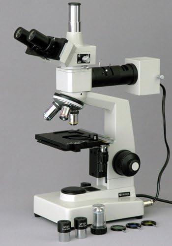 AmScope ME300TZA - 5M Dijital Piskoposluk Trinoküler Metalurjik Mikroskop, WF10x ve WF16x Oküler, 40X-1600X Büyütme,