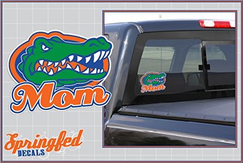 Florida Gators TİMSAH KAFASI w / Turuncu El Yazısı ANNE Vinil Çıkartması Araba Kamyon Sticker UF Timsah Anne