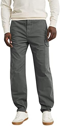 SGAOGEW Pantolon Erkekler için Spor erkek Pamuk Moda Rahat Katı Elastik Bel Tulum rahat pantolon Pantolon yürüyüş