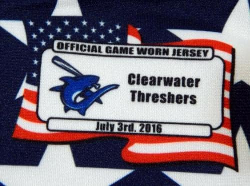 Clearwater Harmanları 47 Oyun Kullanılmış Kırmızı Forma ABD 4 Temmuz 48 DP13532 - Oyun Kullanılmış MLB Formaları