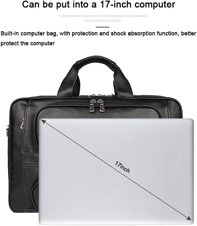 Iş Seyahat Evrak Çantası Deri Bagaj Çantası erkek Laptop çantası 15.6 İnç Dizüstü Bilgisayara Uyar