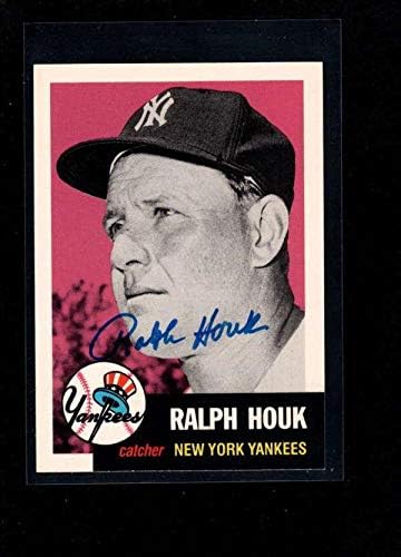 1953 Topps Arşivi 282 Ralph Houk Otantik Kartta İmza İmza Az601-Beyzbol Slabbed İmzalı Kartlar