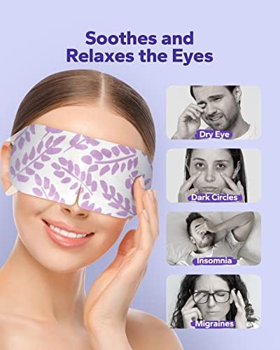 Kuru Gözler için Meto Buharlı Göz Maskesi (12 Paket), Göz Buhar Maskesi, SPA Sıcak Göz Maskesi, Rölyef Göz Yorgunluğu