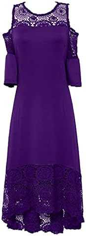 Kadınlar için iş Elbiseleri 2023, Moda Bayan Dantel Dikiş Fırfır Kısa Kollu Straplez Elbise