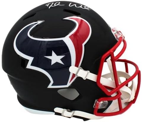 Deshaun Watson İmzalı Houston Texans Speed Tam Boy Siyah NFL Kaskı - İmzalı NFL Kaskları