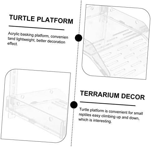 PATKAW 5 adet Asılı Kaplumbağa Teras Tırmanma Pet Akrilik Yüzer Platform