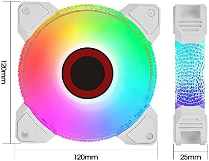 n / a Soğutma Fanı hızlı soğutma Anti-titreşim serin ARGB ışık 7-Blade 12cm bilgisayar radyatör anakart (Renk : D)