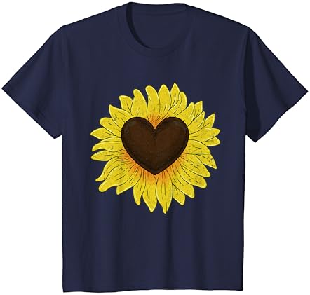 Hippi ayçiçeği sevgilisi çiçekçi kalp sarı ayçiçeği T-Shirt