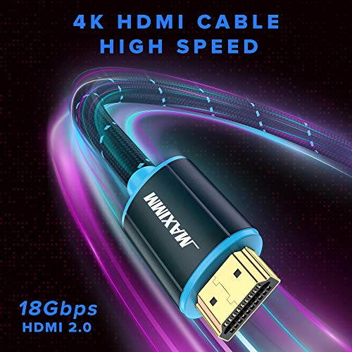 HDMI Kablosu 4K Ultra HD 25 Ayak (10 Paket) Naylon Örgülü HDMI 2.0 Kablosu, Yüksek Hızlı 18Gbps 4K@60Hz HDR, 3D, 2160p,