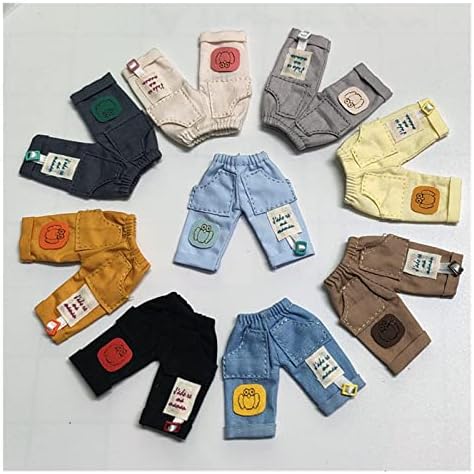 HUIEU 9 Renkler OB11 Dalga Noktası Uzun Kollu T-Shirt Veya Pantolon Bebek Giyim Aksesuarları için (Fit Obitsu11, ob11,