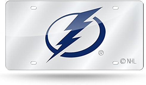 Rıco Industrıes NHL Hokeyi Tampa Bay Yıldırım 12 x 6 Gümüş Lazer Kesim Etiketi Araba / Kamyon / SUV-Otomobil Dekoru