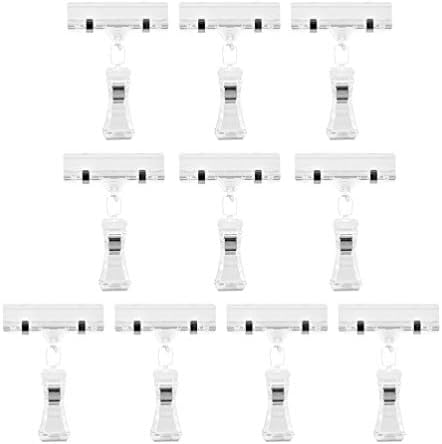 NUOBESTY Etiket Klipleri, plastik Dönebilen Klipsli Stil Mal İşareti Şeffaf Not Kartı Fiksatör Kağıt Tutucu Fiyat