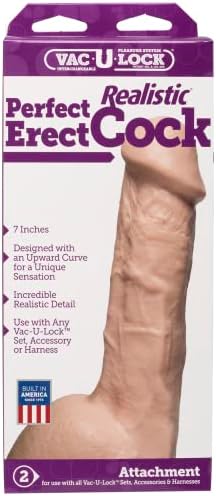 Doc Johnson Vac - U - Lock-Gerçekçi Horoz-Mükemmel - 7 İnç - F-Makine ve Koşum Uyumlu Yapay Penis