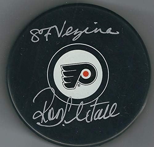 İmzalı RON HEXTALL 87 Vezina Philadelphia Flyers Hokey Diski-İmzalı NHL Diskleri