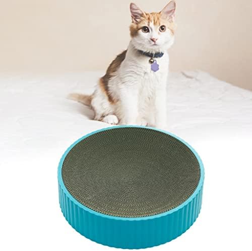 Kedi Değiştirilebilir Oluklu Kağıt Çekirdek Kedi için KOAİUS Scratcher Lounge Yatak Yuvarlak Şekil (Renk: OneColor)