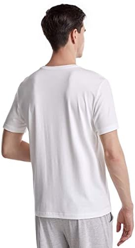 BAMBU SERİN erkek T-Shirt Katı Kısa Kollu V Yaka T-Shirt Çoklu Bambu Viskon erkek t-shirtü