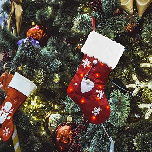 Noel Çorap Büyük Noel Çorap Süslemeleri Santa Kardan Adam Noel Karakter Aile Tatil Süslemeleri için Noel Asılı Çorap