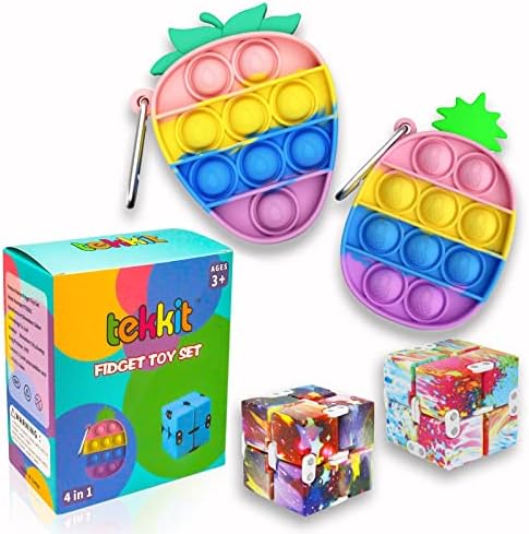 tekkit 4 ADET Parti Iyilik Mini Pop Itin Kabarcık Anahtarlık Itin stres oyuncakları, Fidget Sonsuz Küp, stres Giderici