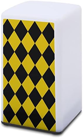 Sarı ve Siyah Elmas Desen Küçük Masa Lambası Taşınabilir Komidin masa Lambaları Dekorasyon Yatak Odası Oturma Odası