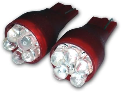 Tuningpros LEDPL-T15-R5 Park lambası LED Ampuller T15 Kama, 5 LED Kırmızı 2'li Set