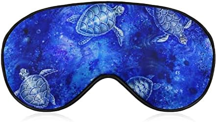 Deniz Kaplumbağaları Suda Yüzmek Uyku Göz Maskesi Yumuşak Komik göz bandı Körü Körüne Göz Kapağı Uyku Maskesi Seyahat