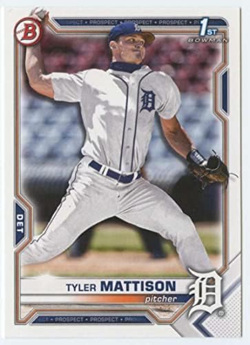 2021 Bowman Taslak BD - 58 Tyler Mattison RC Çaylak Detroit Tigers MLB Beyzbol Ticaret Kartı