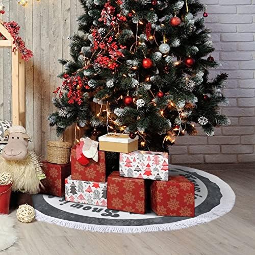 Noel Ağacı Etek, Püskül ile Noel Köpek Siluet Ağacı Taban Mat, 30 Köpek Siluet Noel Ağacı Etek, Merry Christmas Partisi