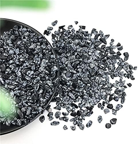 SEEWOODE AG216 50g 2 Boyutları Doğal Kar Tanesi Obsidyen Kristal Çakıl Taş Kristal Taşlar Mineral Örneği Doğal Taşlar