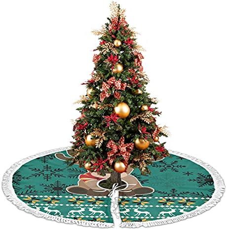 PZZ PLAJ Noel Ağacı Etek ile Güzel Ren Geyiği Elk Noel Ağacı Kapalı ve Açık Dekoratif Malzemeleri Tatil Süs Sezon