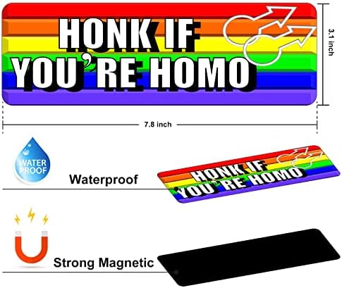 Eşcinsel Gurur Komik Mıknatıs tampon çıkartması, Gökkuşağı Gurur Prank Manyetik İşareti Araç Kamyon için Yeniden Kullanılabilir