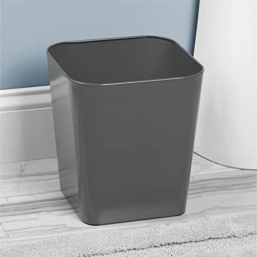mDesıgn Küçük Kare Metal 2.3 Galon çöp tenekesi Çöp Kovası Çöp konteyneri Banyo, Toz Odası, Yatak Odası için Çöp Kutusu-Atık