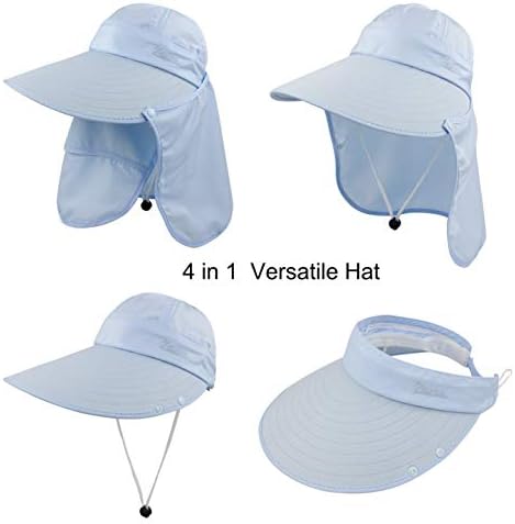 Kadın Güneş Geniş Ağız UV Koruma Balıkçılık Şapka Katlanabilir At Kuyruğu Yaz Şapka ile Ayrılabilir Flap