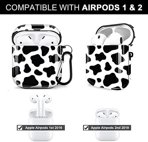 Gyehuo Airpod Kılıfı için, Apple AirPods 2. ve 1. Nesil Kılıfla Uyumlu (İnek)