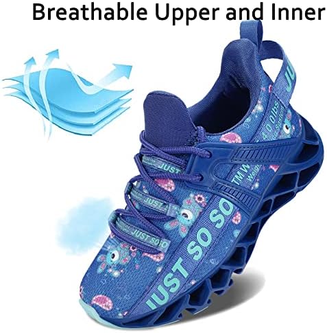 Yodutry Çocuklar Sneakers Koşu Atletik Örgü Rahat Spor Yürüyüş Nefes Hafif Ayakkabı Erkek Kız için